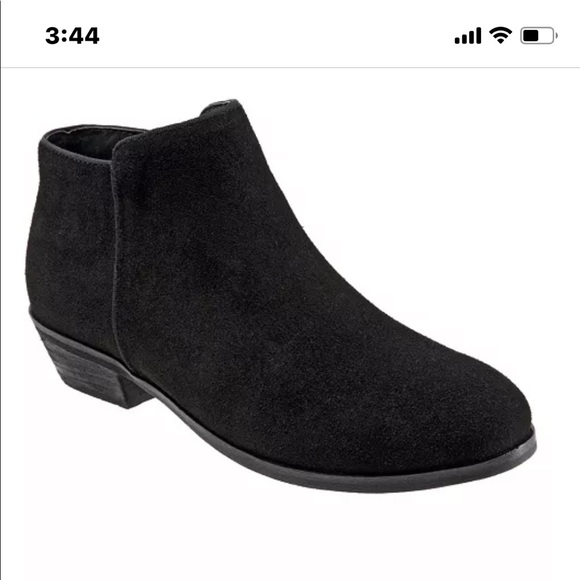 NWOT Softwalk Rocklin black suede ankle boots-8 - Picture 2 of 6